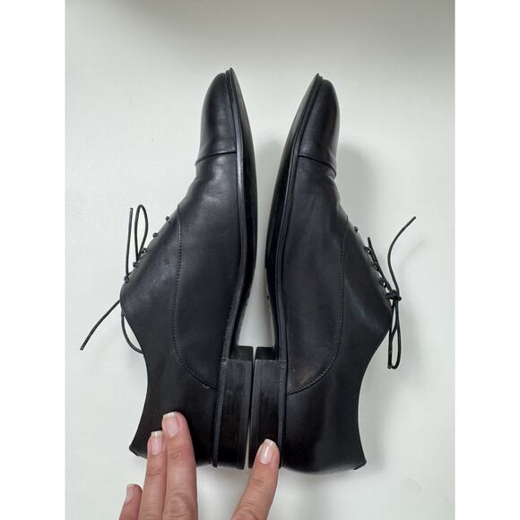 SALVATORE FERRAGAMO Leather Oxford Dress Shoes Size US 8.5 D Black main image 5